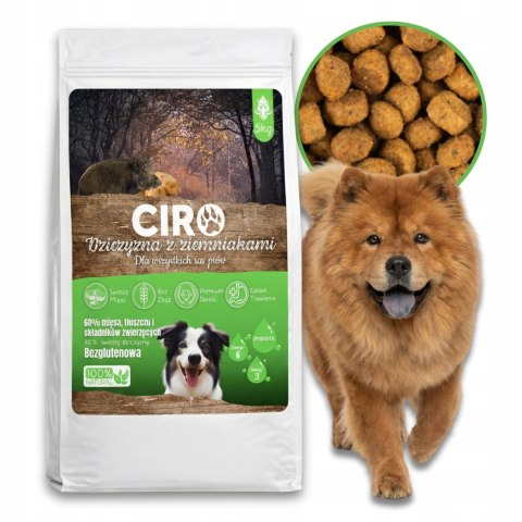 KARMA SUCHA DLA PSA DZICZYZNA Z ZIEMNIAKMI WSZYSTKIE RASY CIRO PREMIUM 5KG