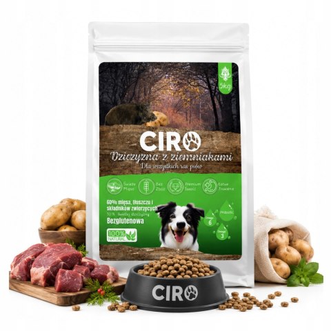 KARMA SUCHA DLA PSA DZICZYZNA Z ZIEMNIAKMI WSZYSTKIE RASY CIRO PREMIUM 5KG