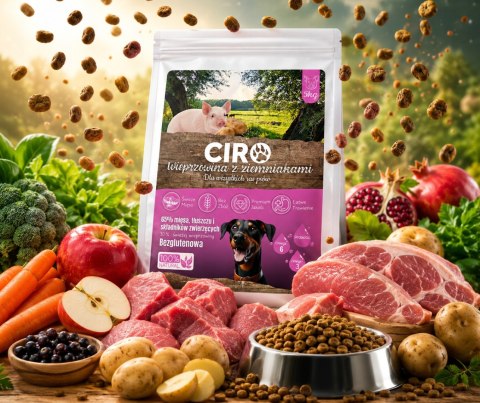 KARMA SUCHA DLA PSA WIEPRZOWINA Z ZIEMNIAKAMI DUŻE RASY ADULT CIRO 5KG
