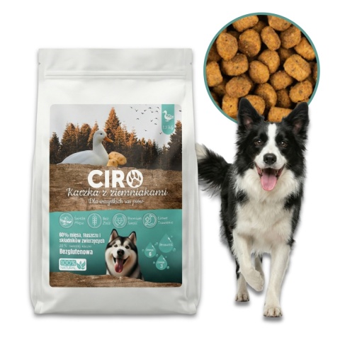 KARMA SUCHA DLA PSA DZICZYZNA Z ZIEMNIAKMI dla małych rasa 1.5kg CIRO