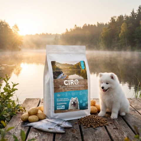 KARMA SUCHA DLA PSA WIEPRZOWINA Z ZIEMNIAKMI dla małych rasa 1.5kg CIRO