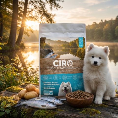 KARMA SUCHA DLA PSA WIEPRZOWINA Z ZIEMNIAKMI dla małych rasa 1.5kg CIRO