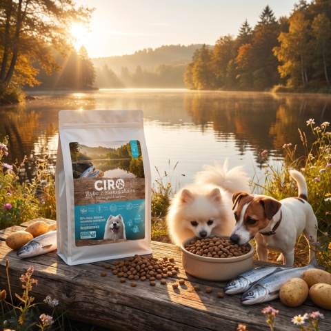 KARMA SUCHA DLA PSA WIEPRZOWINA Z ZIEMNIAKMI dla małych rasa 1.5kg CIRO