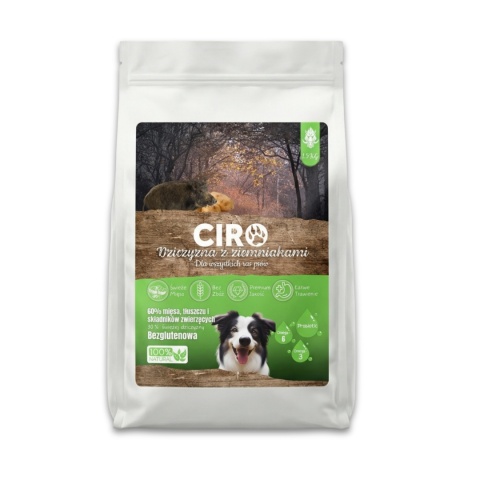 KARMA SUCHA DLA PSA WIEPRZOWINA Z ZIEMNIAKMI dla małych rasa 1.5kg CIRO