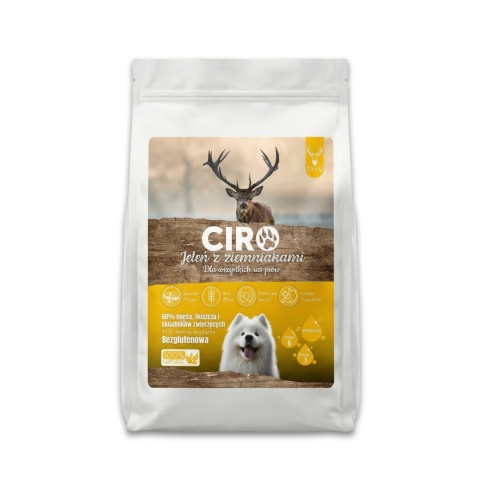 KARMA SUCHA DLA PSA WIEPRZOWINA Z ZIEMNIAKMI dla małych rasa 1.5kg CIRO