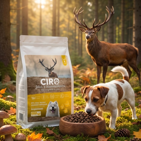 KARMA SUCHA DLA PSA WIEPRZOWINA Z ZIEMNIAKMI dla małych rasa 1.5kg CIRO
