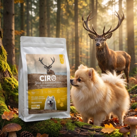 KARMA SUCHA DLA PSA WIEPRZOWINA Z ZIEMNIAKMI dla małych rasa 1.5kg CIRO