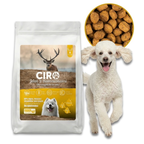 KARMA SUCHA DLA PSA WIEPRZOWINA Z ZIEMNIAKMI dla małych rasa 1.5kg CIRO