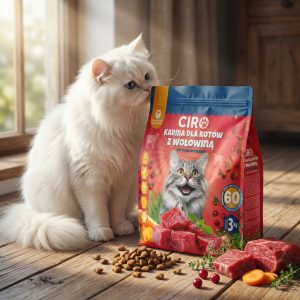 KARMA SUCHA DLA KOTA Z WOŁOWINĄ 60% MIĘSA 3KG - obrazek 3